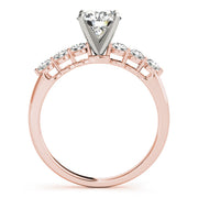 Refined Prong-Set Round Diamond Engagement Ring in 10K/14K gold and platinum with certified lab-grown or natural diamonds
