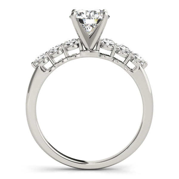 Refined Prong-Set Round Diamond Engagement Ring in 10K/14K gold and platinum with certified lab-grown or natural diamonds