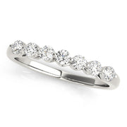 Prong Set Half Eternity Ring in Gold & Platinum