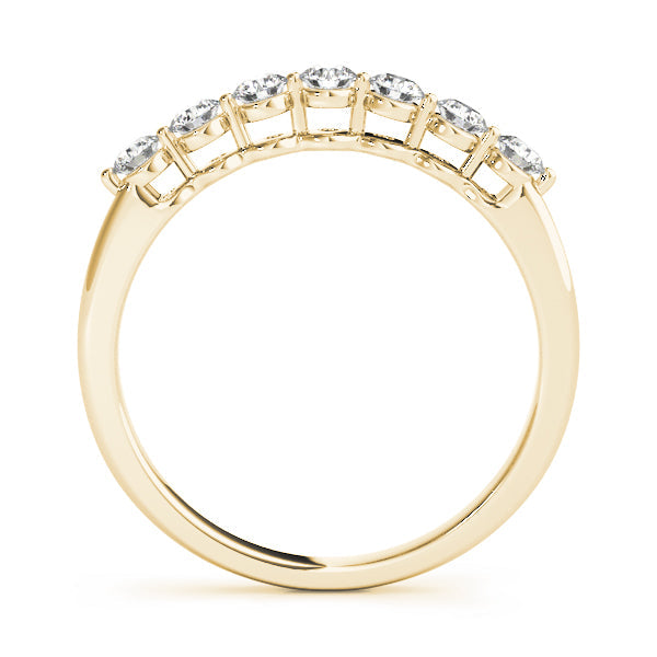 Prong Set Half Eternity Ring in Gold & Platinum