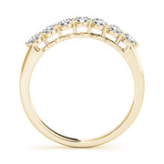 Prong Set Half Eternity Ring in Gold & Platinum