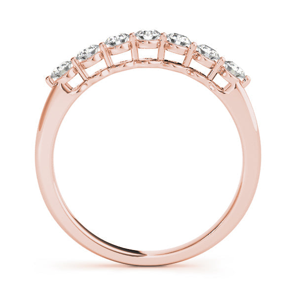 Prong Set Half Eternity Ring in Gold & Platinum