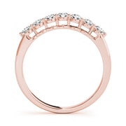 Prong Set Half Eternity Ring in Gold & Platinum