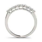Prong Set Half Eternity Ring in Gold & Platinum