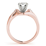 Iconic Bypass Round Diamond Engagement Ring in 10K/14K gold and platinum with certified lab-grown or natural diamonds