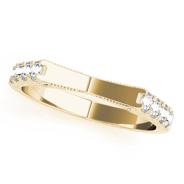 Prong Set Half Eternity Ring in 10K/14K gold and platinum with certified lab-grown or natural diamonds