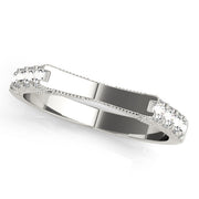 Prong Set Half Eternity Ring in Gold & Platinum