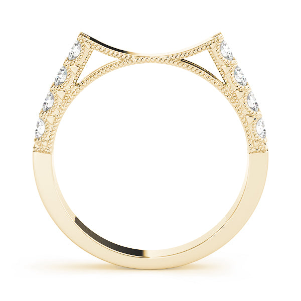 Prong Set Half Eternity Ring in Gold & Platinum