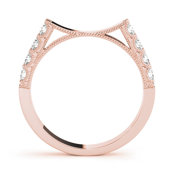 Prong Set Half Eternity Ring in Gold & Platinum