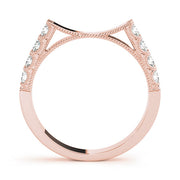 Prong Set Half Eternity Ring in Gold & Platinum