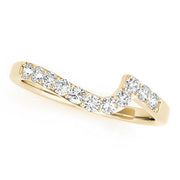 Curved Bands Half Eternity Ring in 10K/14K gold and platinum with certified lab-grown or natural diamonds