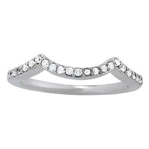 Curved Half Eternity Ring in 10K/14K gold and platinum with certified lab-grown or natural diamonds