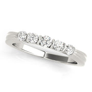 Bar Set Half Eternity Ring in Gold & Platinum