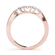 Bar Set Half Eternity Ring in Gold & Platinum