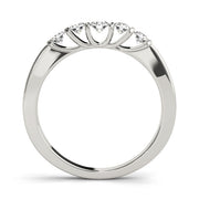 Bar Set Half Eternity Ring in Gold & Platinum