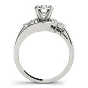 Eternal Cluster Sides Round Diamond Engagement Ring in 10K/14K gold and platinum with certified lab-grown or natural diamonds