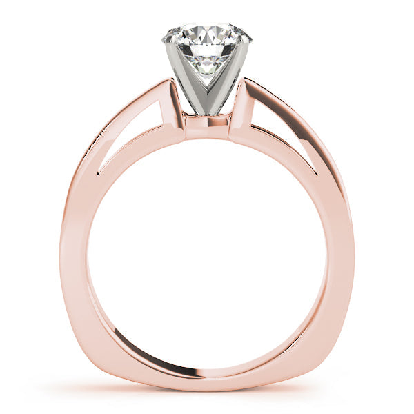 Radiant Solitaires Round Diamond Engagement Ring in 10K/14K gold and platinum with certified lab-grown or natural diamonds