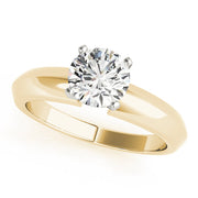 Brilliant Solitaires Round Diamond Engagement Ring in 10K/14K gold and platinum with certified lab-grown or natural diamonds