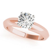 Brilliant Solitaires Round Diamond Engagement Ring in 10K/14K gold and platinum with certified lab-grown or natural diamonds