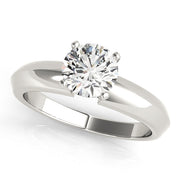 Brilliant Solitaires Round Diamond Engagement Ring in 10K/14K gold and platinum with certified lab-grown or natural diamonds