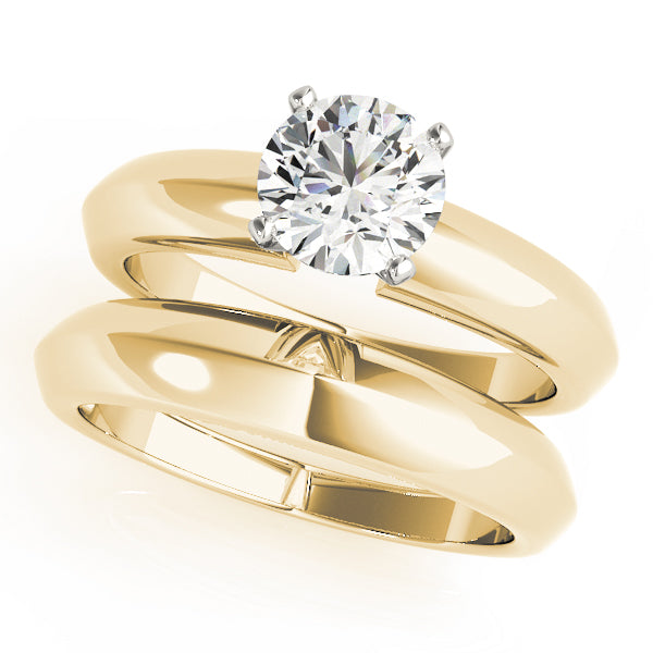 Brilliant Solitaires Round Diamond Engagement Ring in 10K/14K gold and platinum with certified lab-grown or natural diamonds