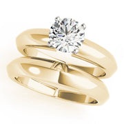 Brilliant Solitaires Round Diamond Engagement Ring in 10K/14K gold and platinum with certified lab-grown or natural diamonds