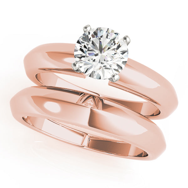 Brilliant Solitaires Round Diamond Engagement Ring in 10K/14K gold and platinum with certified lab-grown or natural diamonds