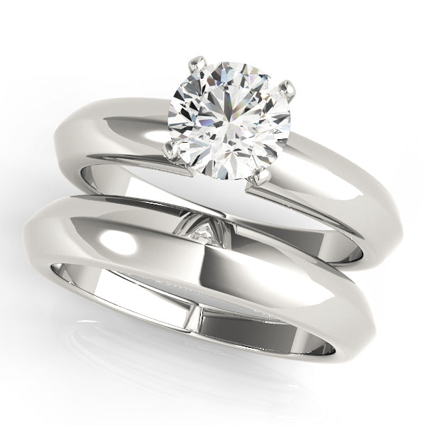 Brilliant Solitaires Round Diamond Engagement Ring in 10K/14K gold and platinum with certified lab-grown or natural diamonds