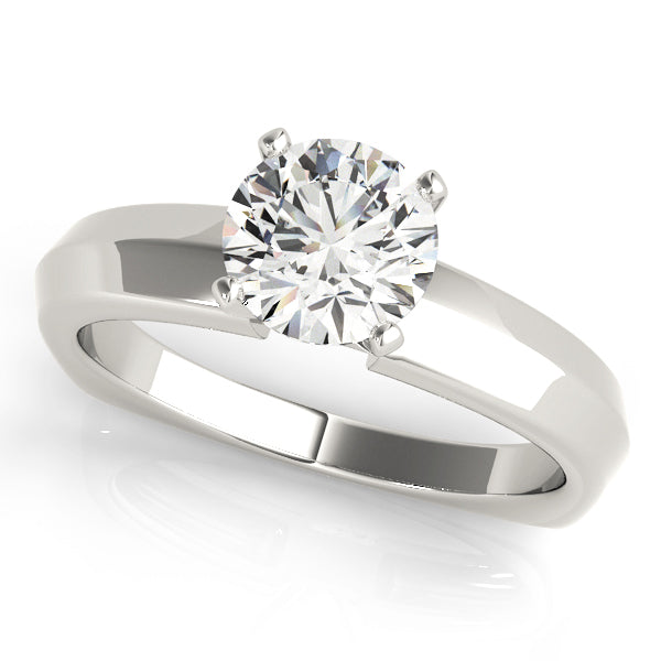 Majestic Solitaires Round Diamond Engagement Ring in 10K/14K gold and platinum with certified lab-grown or natural diamonds