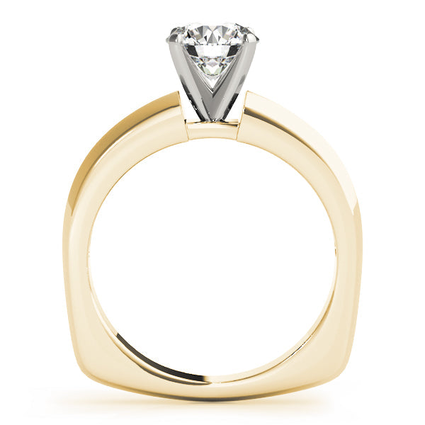 Majestic Solitaires Round Diamond Engagement Ring in 10K/14K gold and platinum with certified lab-grown or natural diamonds