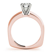 Majestic Solitaires Round Diamond Engagement Ring in 10K/14K gold and platinum with certified lab-grown or natural diamonds
