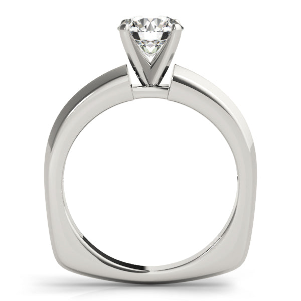 Majestic Solitaires Round Diamond Engagement Ring in 10K/14K gold and platinum with certified lab-grown or natural diamonds