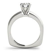 Majestic Solitaires Round Diamond Engagement Ring in 10K/14K gold and platinum with certified lab-grown or natural diamonds
