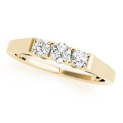 Prong Set Half Eternity Ring in 10K/14K gold and platinum with certified lab-grown or natural diamonds