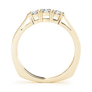 Prong Set Half Eternity Ring in Gold & Platinum