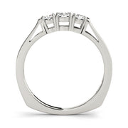 Prong Set Half Eternity Ring in Gold & Platinum