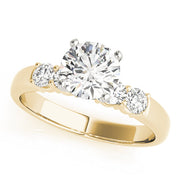 Couture Prong-Set Round Diamond Engagement Ring in 10K/14K gold and platinum with certified lab-grown or natural diamonds