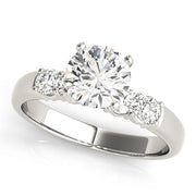 Couture Prong-Set Round Diamond Engagement Ring in 10K/14K gold and platinum with certified lab-grown or natural diamonds