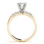 Couture Prong-Set Round Diamond Engagement Ring in 10K/14K gold and platinum with certified lab-grown or natural diamonds
