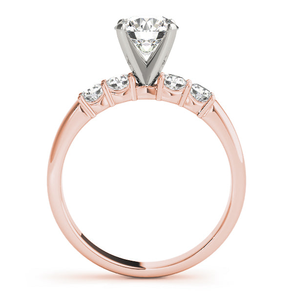 Couture Prong-Set Round Diamond Engagement Ring in 10K/14K gold and platinum with certified lab-grown or natural diamonds
