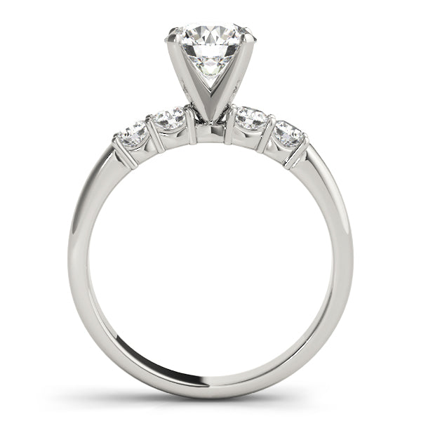 Couture Prong-Set Round Diamond Engagement Ring in 10K/14K gold and platinum with certified lab-grown or natural diamonds