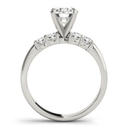 Couture Prong-Set Round Diamond Engagement Ring in 10K/14K gold and platinum with certified lab-grown or natural diamonds