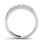 Prong Set Half Eternity Ring in Gold & Platinum