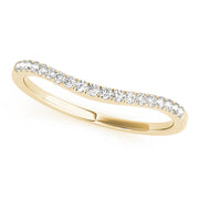 Curved Bands Half Eternity Ring in 10K/14K gold and platinum with certified lab-grown or natural diamonds