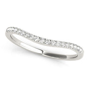 Curved Bands Half Eternity Ring in Gold & Platinum
