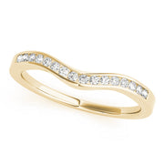 Channel Set Curved Half Eternity Ring in 10K/14K gold and platinum with certified lab-grown or natural diamonds