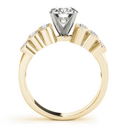 Statement Multi-Row Round Diamond Engagement Ring in 10K/14K gold and platinum with certified lab-grown or natural diamonds