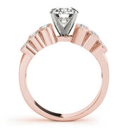 Statement Multi-Row Round Diamond Engagement Ring in 10K/14K gold and platinum with certified lab-grown or natural diamonds