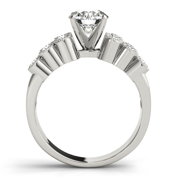 Statement Multi-Row Round Diamond Engagement Ring in 10K/14K gold and platinum with certified lab-grown or natural diamonds