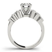 Statement Multi-Row Round Diamond Engagement Ring in 10K/14K gold and platinum with certified lab-grown or natural diamonds